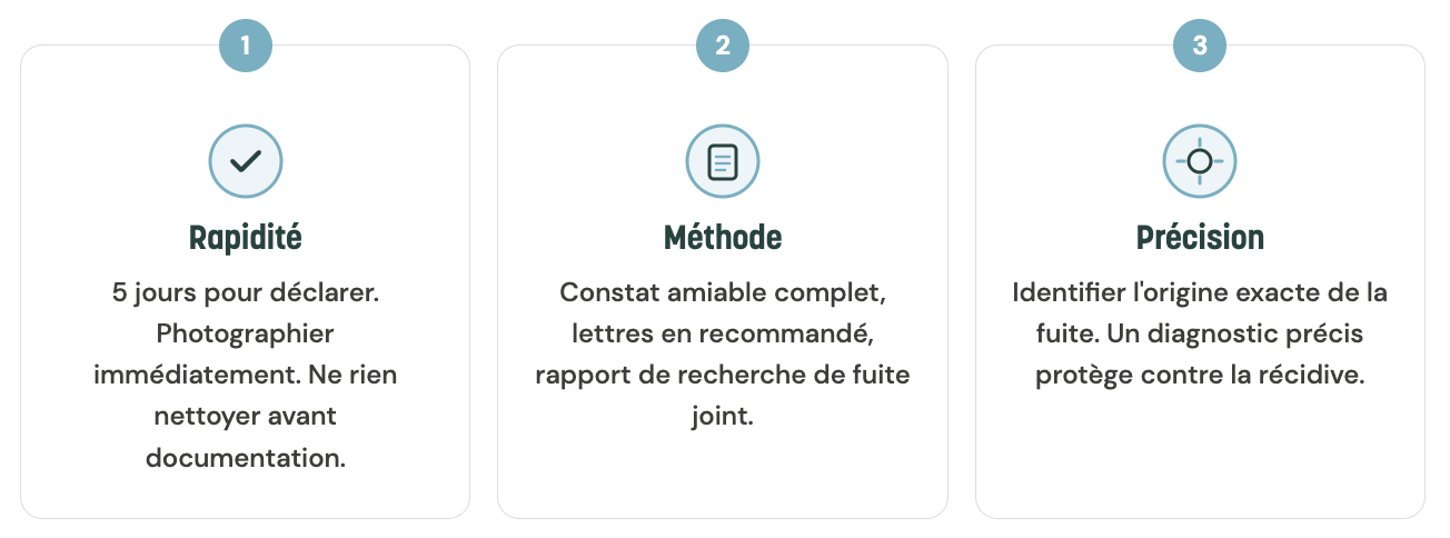 faire une d&eacute;claration fuite d eau assurance