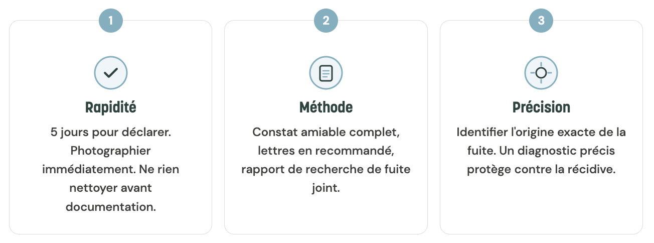 faire une d&eacute;claration fuite d eau assurance